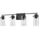 Serena 4 Light 30.5 inch Matte Black Vanity Light Wall Light